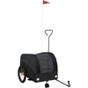 Image de vidaXL Remorque pour vélo Noir 45 kg Fer