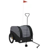 Image de vidaXL Remorque pour vélo Noir 45 kg Fer