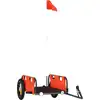 Image de vidaXL Remorque pour vélo Orange Tissu Oxford et fer