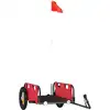 Image de vidaXL Remorque pour vélo Rouge Tissu Oxford et fer