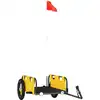 Image de vidaXL Remorque pour vélo Jaune Tissu Oxford et fer