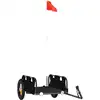 Image de vidaXL Remorque pour vélo Noir Tissu Oxford et fer