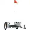 Image de vidaXL Remorque pour vélo Gris Tissu Oxford et fer