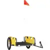Image de vidaXL Remorque pour vélo Jaune Tissu Oxford et fer