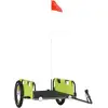 Image de vidaXL Remorque vélo Vert Tissu Oxford et fer