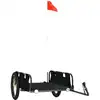 Image de vidaXL Remorque pour vélo Noir Tissu Oxford et fer