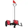 Image de vidaXL Remorque pour vélo Rouge Tissu Oxford et fer