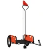 Image de vidaXL Remorque pour vélo Orange Tissu Oxford et fer