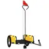 Image de vidaXL Remorque pour vélo Jaune Tissu Oxford et fer