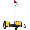 Image de vidaXL Remorque vélo Jaune et noir Tissu Oxford & fer