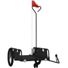 Image de vidaXL Remorque pour vélo Noir Tissu Oxford et fer