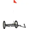 Image de vidaXL Remorque pour vélo Noir 135x68x37 cm Fer