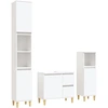 Image de vidaXL Ensemble de meubles de salle de bain 3 pièces blanc en bois composite