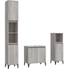 Image de vidaXL Ensemble de meubles de salle de bain 3 pièces Gris Sonoma Bois composite