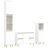 Image de vidaXL Ensemble de meubles de salle de bain 3 pièces blanc en bois composite