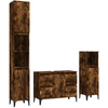 Image de vidaXL Ensemble de meubles de salle de bain 3 pièces chêne fumé bois composite