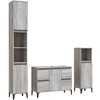 Image de vidaXL Ensemble de meubles de salle de bain 3 pièces Gris Sonoma Bois composite