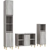 Image de vidaXL Ensemble de meubles de salle de bain 3 pièces Gris Sonoma Bois composite
