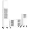 Image de vidaXL Ensemble de meubles de salle de bain 3 pièces blanc en bois composite