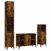 Image de vidaXL Ensemble de meubles de salle de bain 3 pièces chêne fumé bois composite