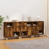 Image de vidaXL Sideboards 3 pcs. Chêne fumé 60x35x70 cm Bois composite