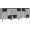 Image de vidaXL Sideboards 3 pcs. Gris Sonoma 60x35x70 cm Bois composite