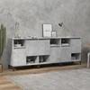Image de vidaXL Sideboards 3 pcs. Gris béton 60x35x70 cm Bois composite