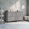 Image de vidaXL Sideboards 2 pcs. Gris Sonoma 60x35x70 cm Bois composite