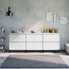 Image de vidaXL Sideboards 3 pcs. Blanc 60x35x70 cm Bois composite