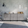 Image de vidaXL Sideboards 3 pcs. Gris Sonoma 60x35x70 cm Bois composite