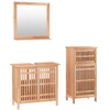 Image de vidaXL Ensemble de meubles de salle de bain 3 pièces noyer massif