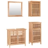 Image de vidaXL Ensemble de meubles de salle de bain 4 pièces noyer massif