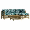 Image de vidaXL Ensemble salon de jardin 5 pièces avec coussins Bois de pin imprégné