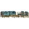 Image de vidaXL Ensemble salon de jardin 7 pièces avec coussins Bois de pin imprégné