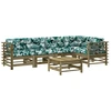 Image de vidaXL Ensemble salon de jardin 6 pièces avec coussins Bois de pin imprégné