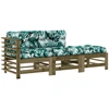Image de vidaXL Ensemble de salon de jardin 3 pièces avec coussins Pin imprégné