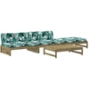Image de vidaXL Ensemble salon de jardin 4 pièces avec coussins Pin imprégné