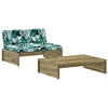 Image de vidaXL Ensemble salon de jardin 2 pièces avec coussins Bois de pin imprégné