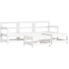 Image de vidaXL Ensemble de salon de jardin 5 pièces blanc pin massif