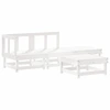 Image de vidaXL Ensemble salon de jardin 4 pièces blanc pin massif
