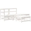 Image de vidaXL Ensemble salon de jardin 4 pièces blanc pin massif