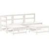 Image de vidaXL Ensemble de salon de jardin 5 pièces blanc pin massif