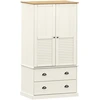 Image de vidaXL Armoire VIGO blanc 90x55x170 cm pin massif