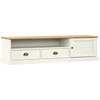 Image de vidaXL Armoire TV VIGO blanc 156x40x40 cm pin massif