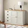 Image de vidaXL Sideboard avec tiroirs VIGO 113x40x75 cm Pin massif