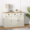 Image de vidaXL Sideboard avec tiroirs VIGO 113x40x75 cm Pin massif