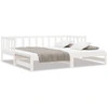 Image de vidaXL Lit de jour extensible Blanc 2x(90x200) cm Pin massif