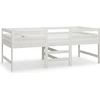 Image de vidaXL Lit en pin massif sans matelas blanc 90x200 cm