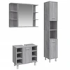Image de vidaXL Ensemble de meubles de salle de bain 3 pièces Gris Sonoma Bois composite