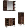 Image de vidaXL Ensemble de meubles de salle de bain 3 pièces chêne fumé bois composite